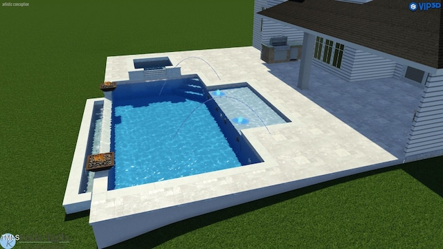 view of pool with a patio area