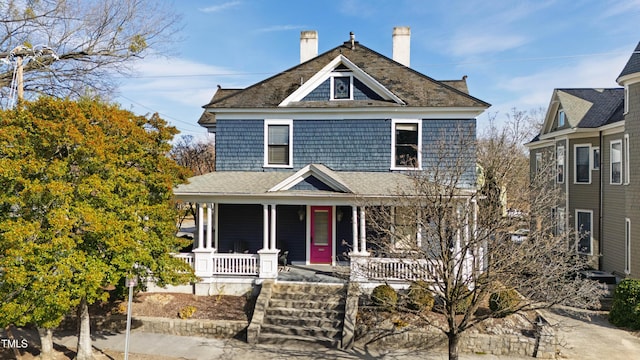 view of front of house with a porch