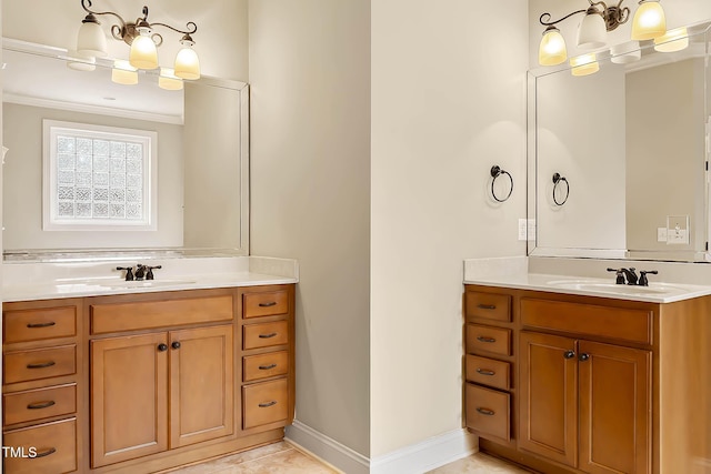 bathroom with vanity