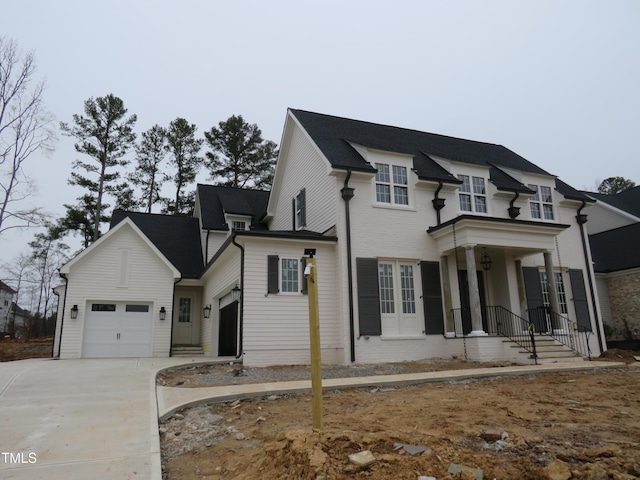 view of front of house featuring a garage