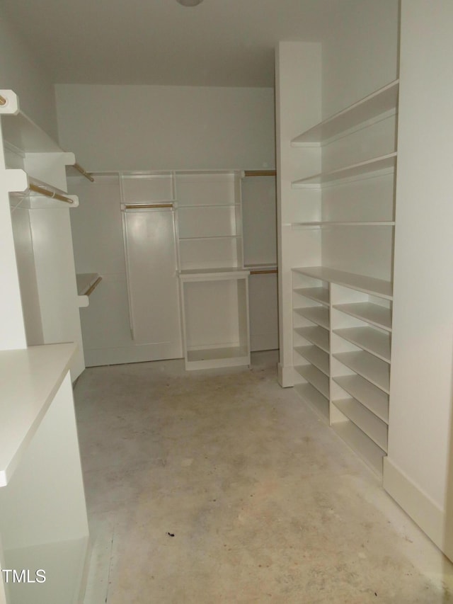 view of walk in closet