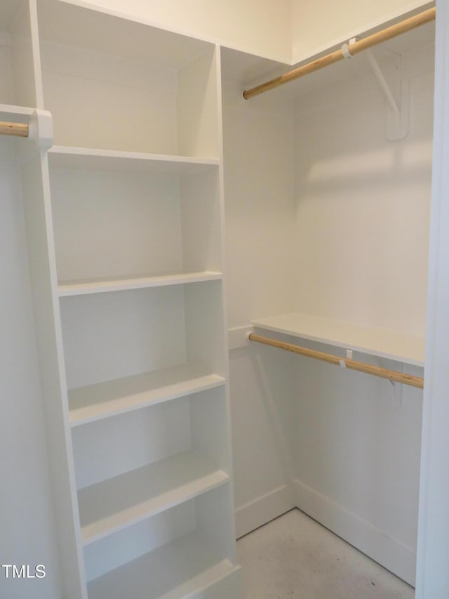 view of walk in closet