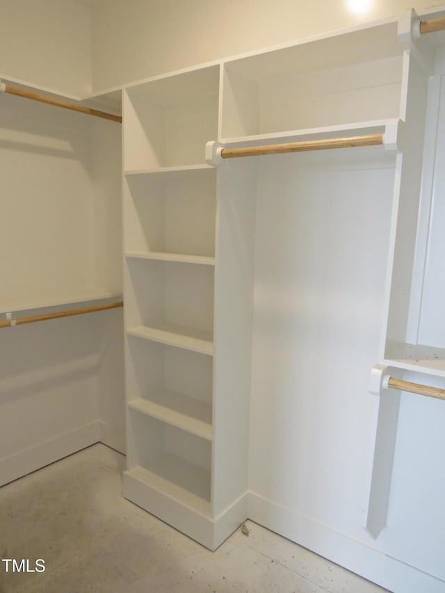 view of walk in closet