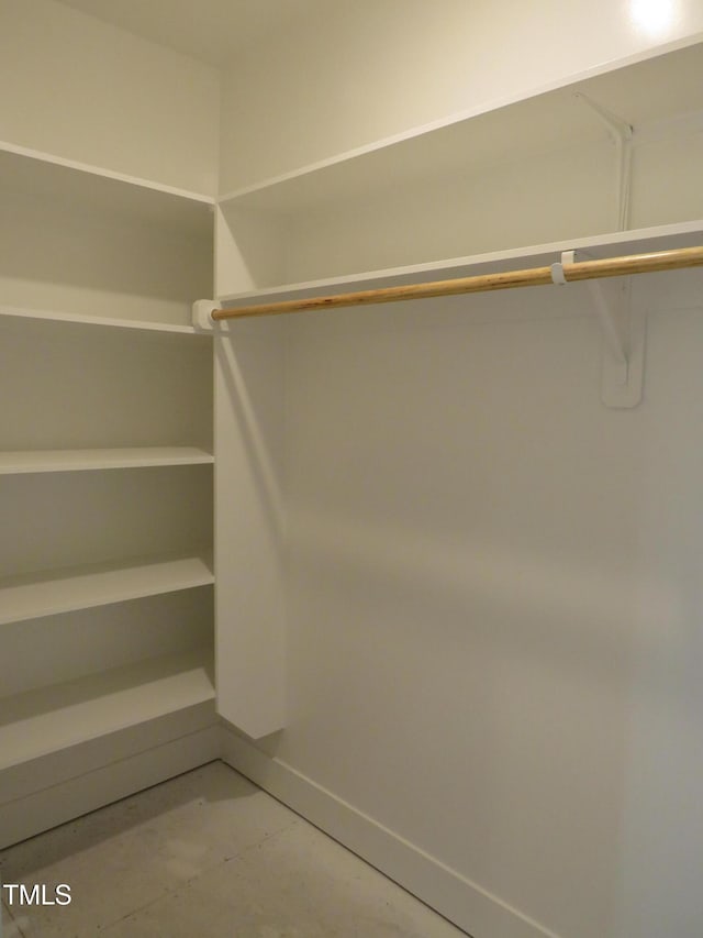 view of walk in closet