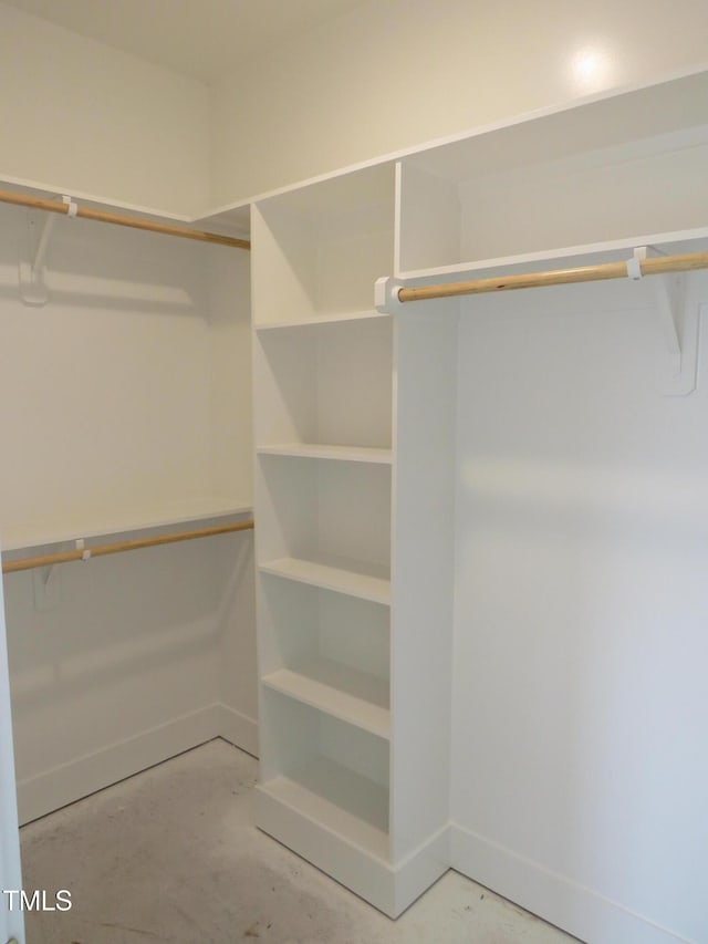 view of walk in closet