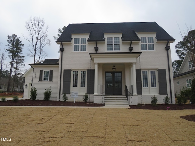 view of front of home featuring french doors