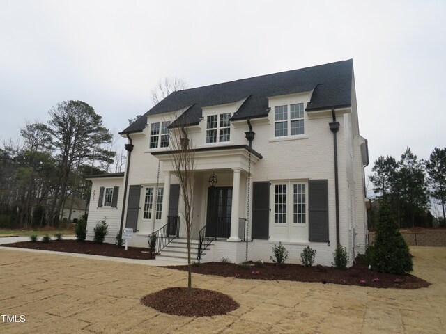 view of front facade with french doors