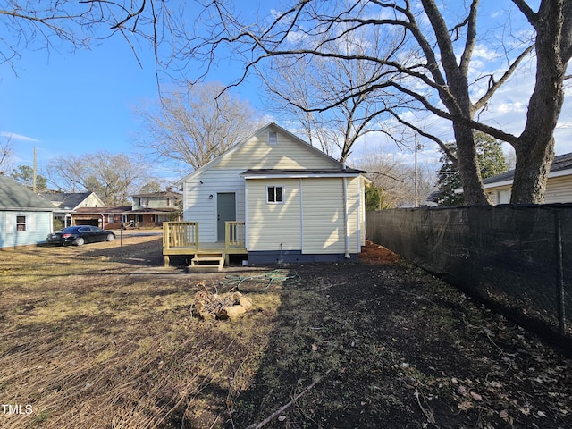 view of rear view of property