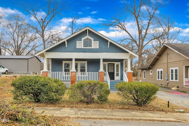 bungalow-style house with a porch