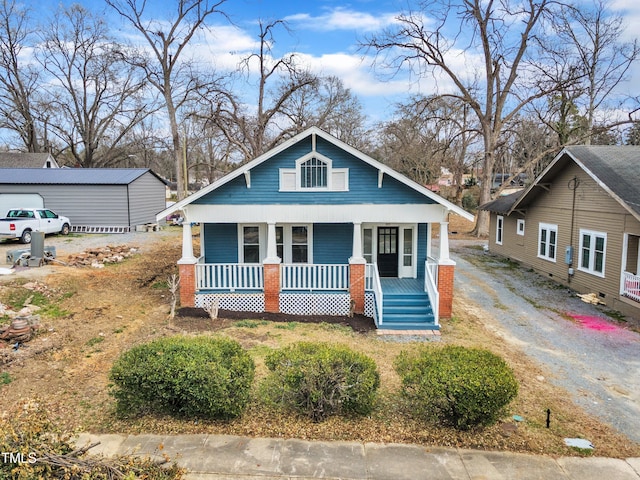 bungalow with a porch