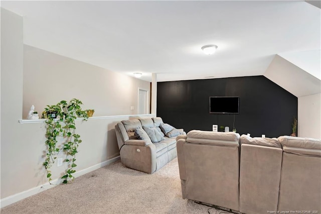 living room featuring light colored carpet