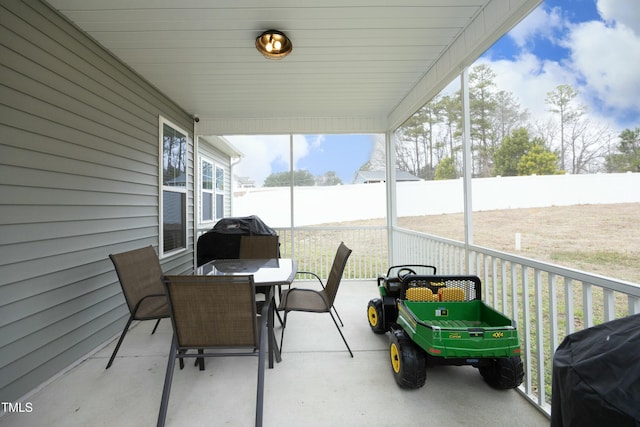 view of sunroom / solarium