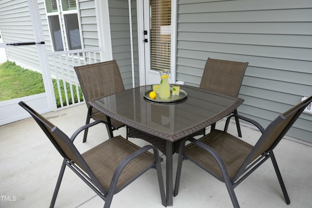 view of patio featuring french doors