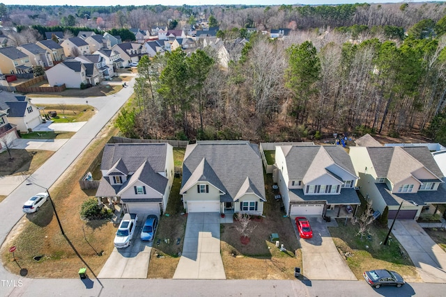 bird's eye view featuring a residential view