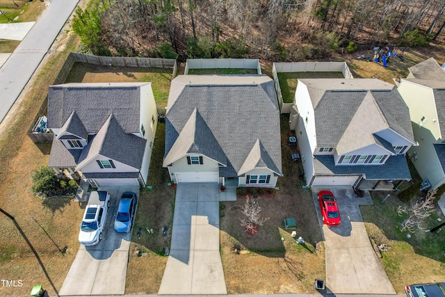 drone / aerial view featuring a residential view