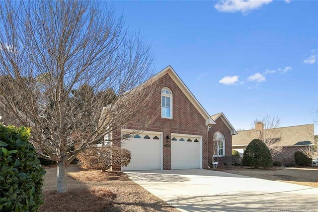 view of front property with a garage