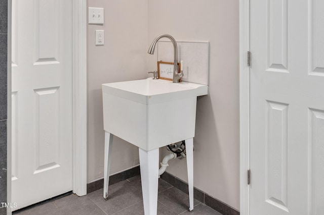 interior space with tile patterned floors