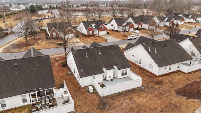 drone / aerial view with a residential view