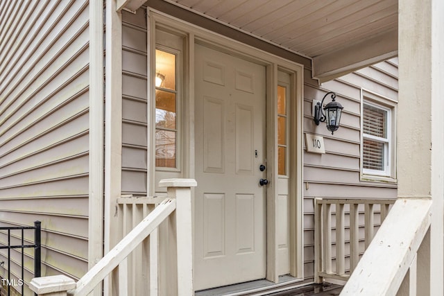 view of doorway to property