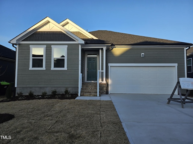 view of front of home featuring a garage