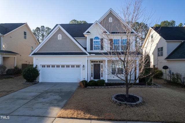 view of front of home featuring a garage