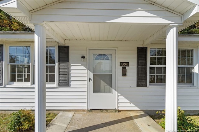 view of doorway to property