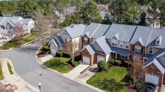 aerial view with a residential view