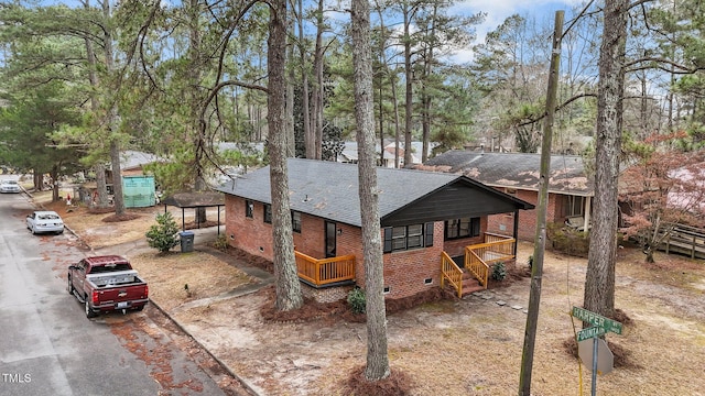 view of front of property with covered porch