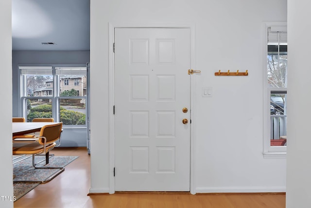 entryway featuring light wood-type flooring