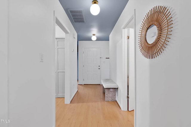 hall featuring light hardwood / wood-style floors