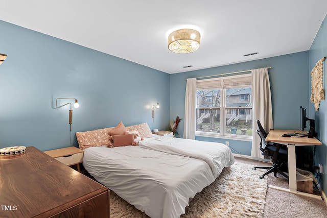 bedroom with carpet floors