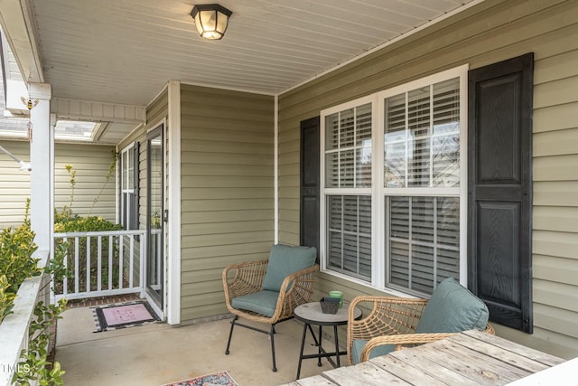 view of patio / terrace with a porch