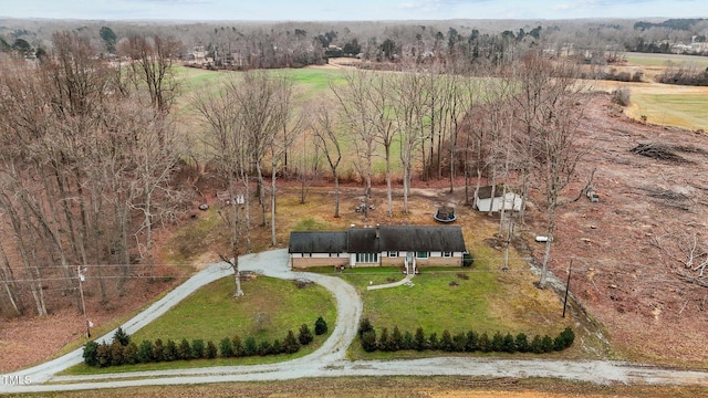 bird's eye view featuring a rural view