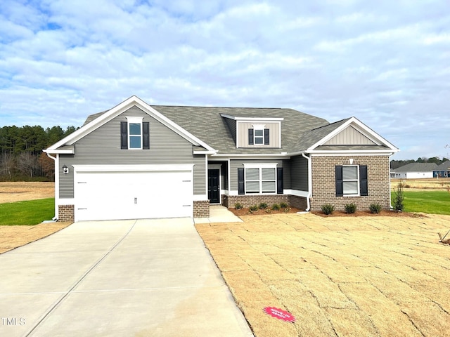 craftsman-style house with a garage