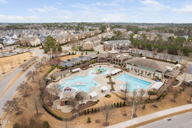 drone / aerial view featuring a residential view