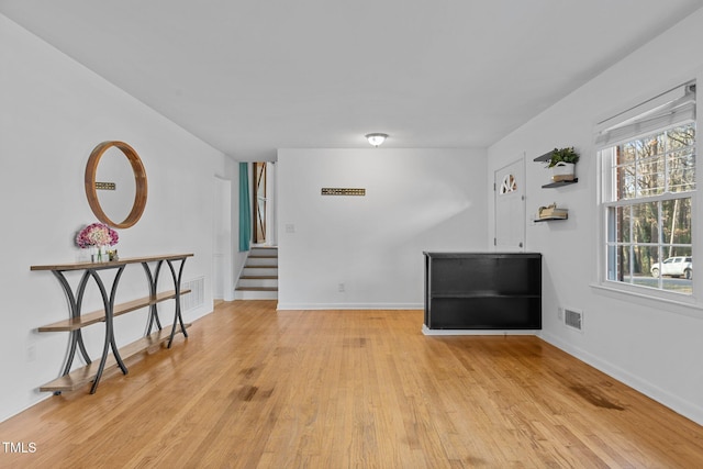 interior space with light wood-type flooring