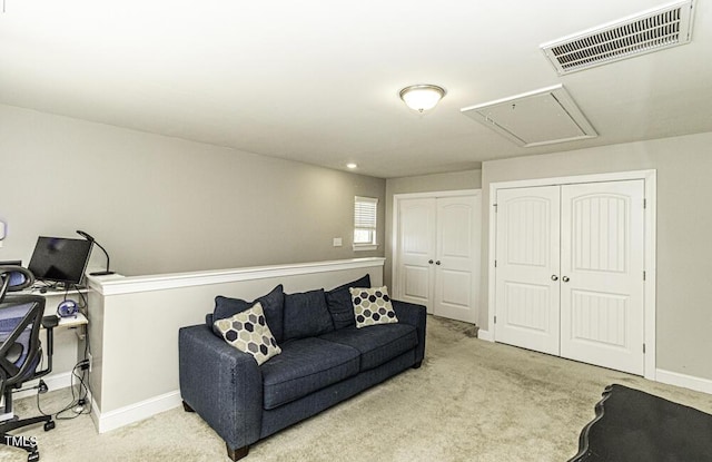 view of carpeted living room