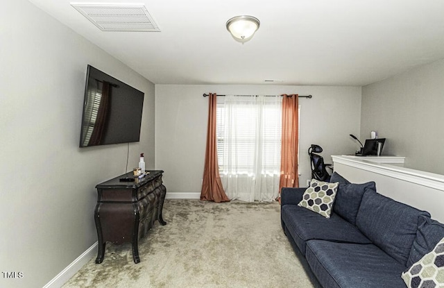 view of carpeted living room