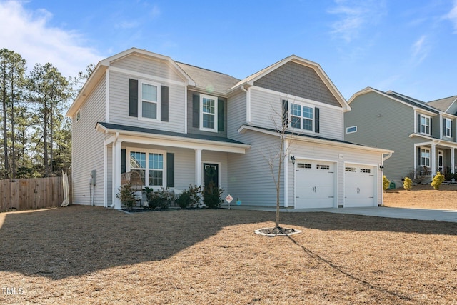 view of front of home featuring a garage