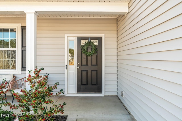 view of doorway to property