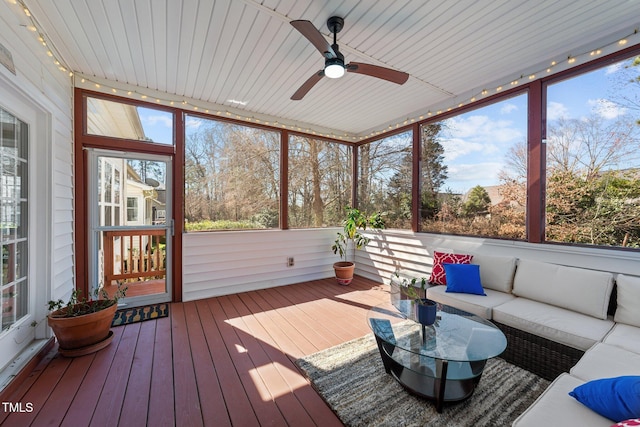 view of sunroom