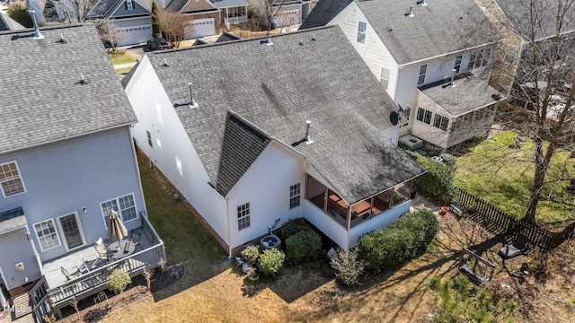 bird's eye view featuring a residential view