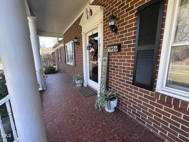 view of patio featuring covered porch