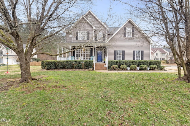 view of front property featuring a pergola and a front lawn