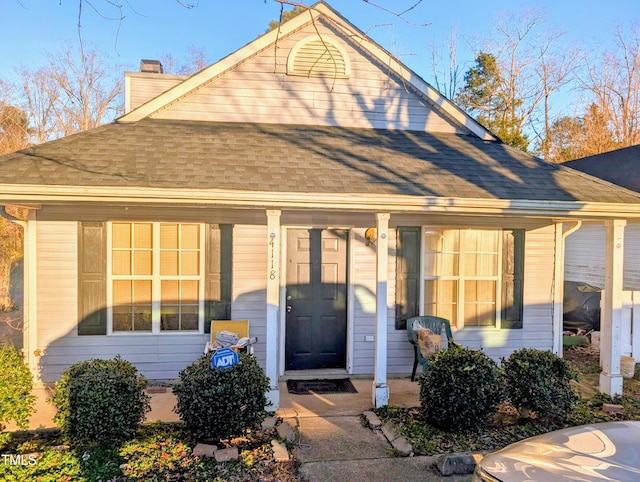 view of front of home with a porch