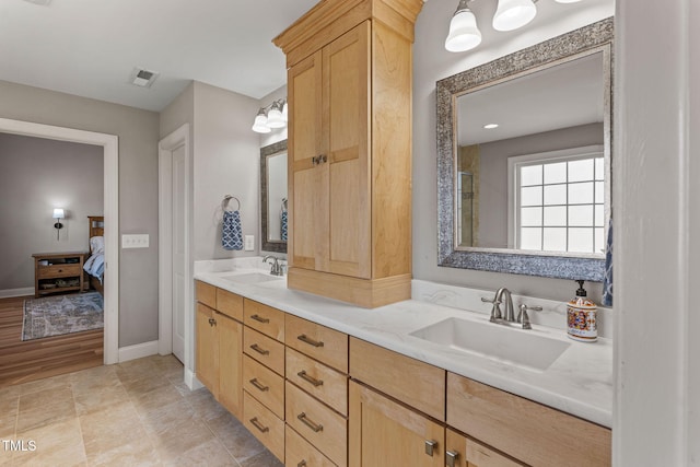 bathroom with vanity