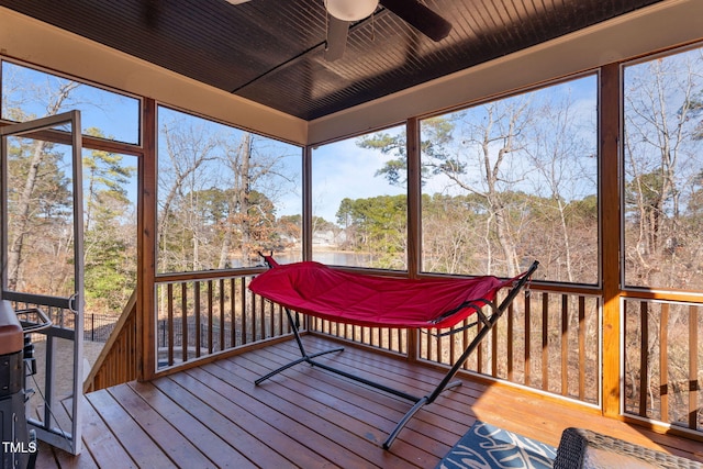 view of sunroom