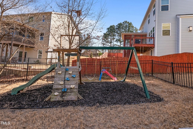 view of jungle gym