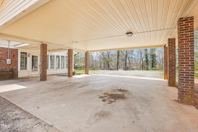 view of patio with a carport