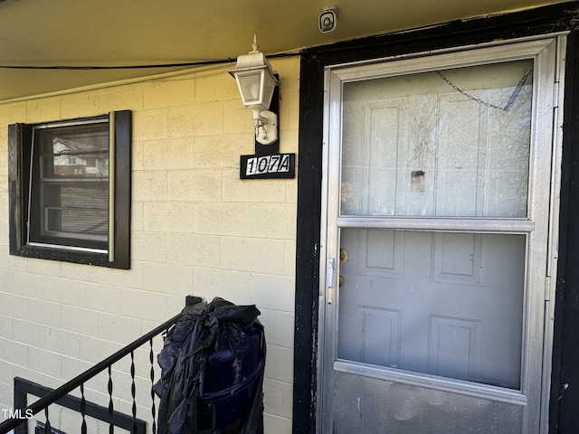 view of doorway to property